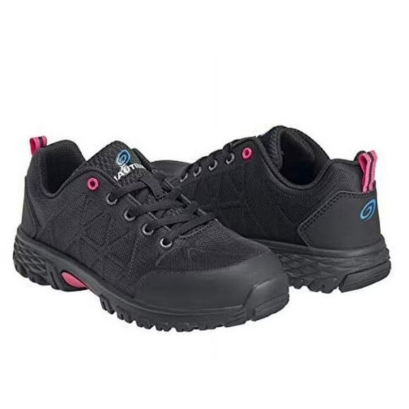 NAUTILUS Women's Spark Work Shoes US 6.5 Black Carbon Slip Resistant EUC - Picture 1 of 10